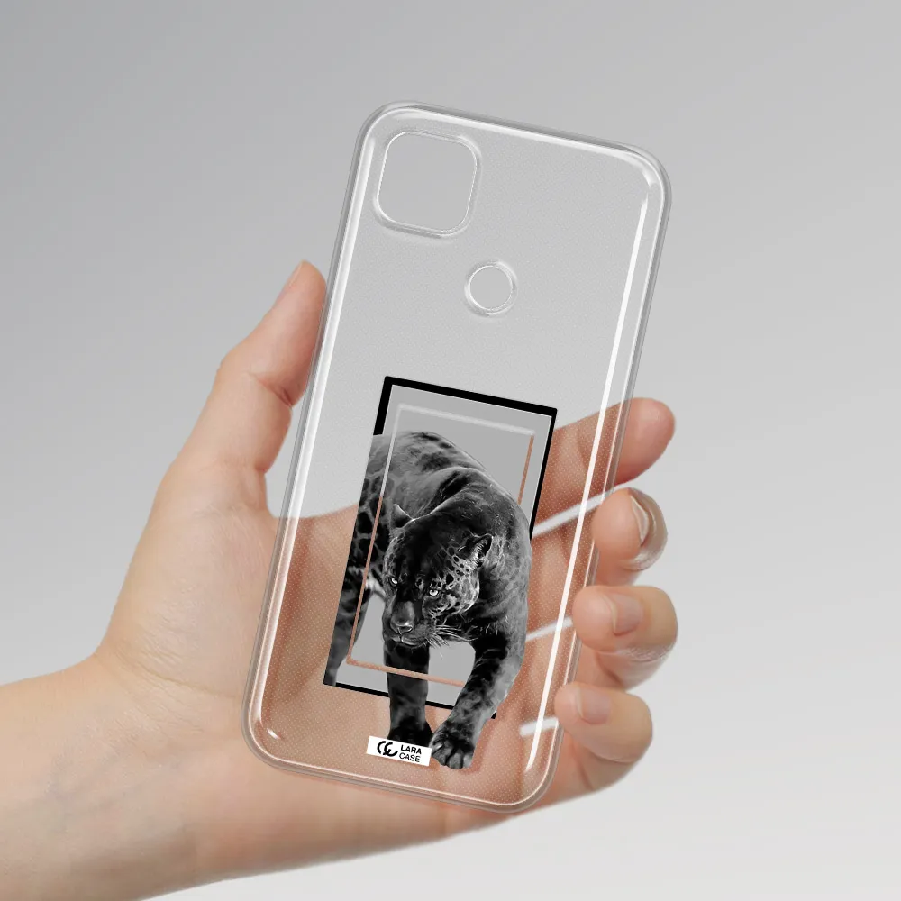 a black tiger with spots on its face Xiaomi Redmi 9C Clear TPU Case