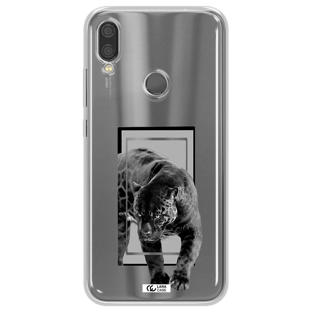 a black tiger with spots on its face Xiaomi Redmi Note 7 Clear TPU Case