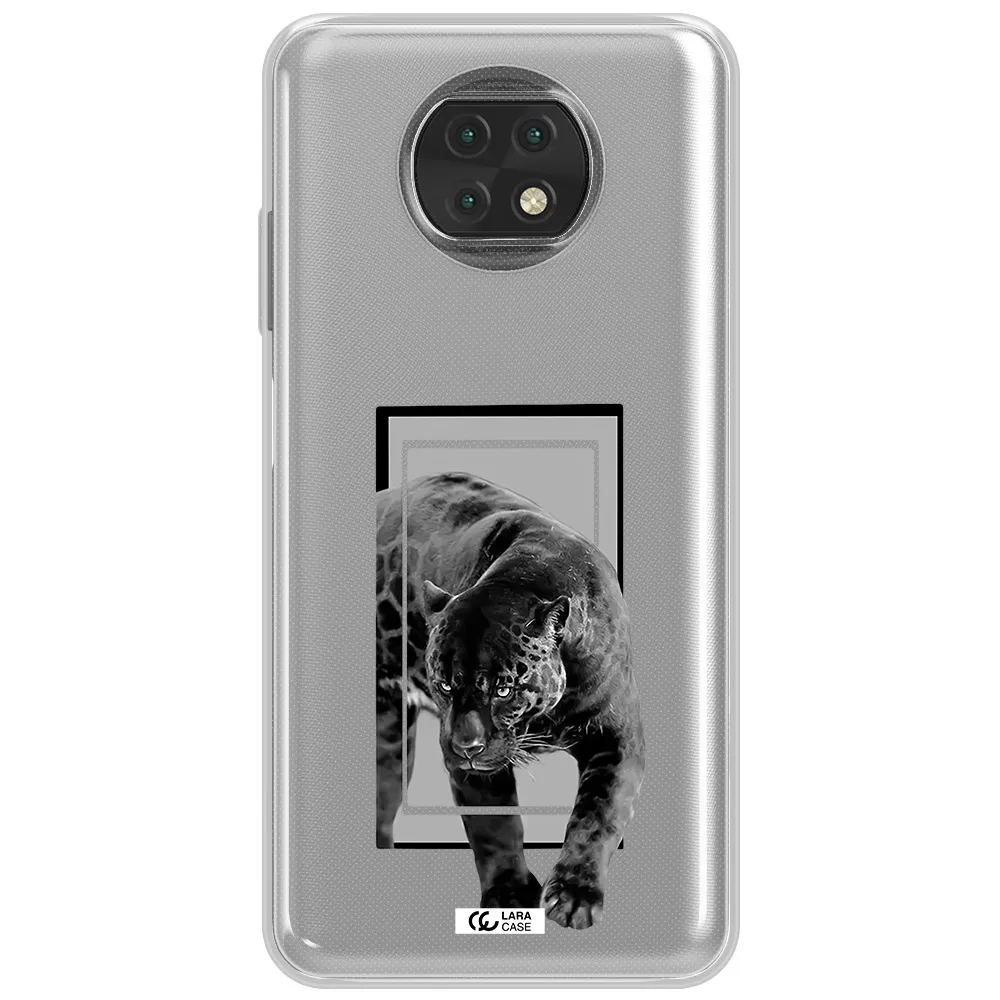 A Black Tiger With Spots On Its Face Xiaomi Redmi Note 9T Clear Tpu Case