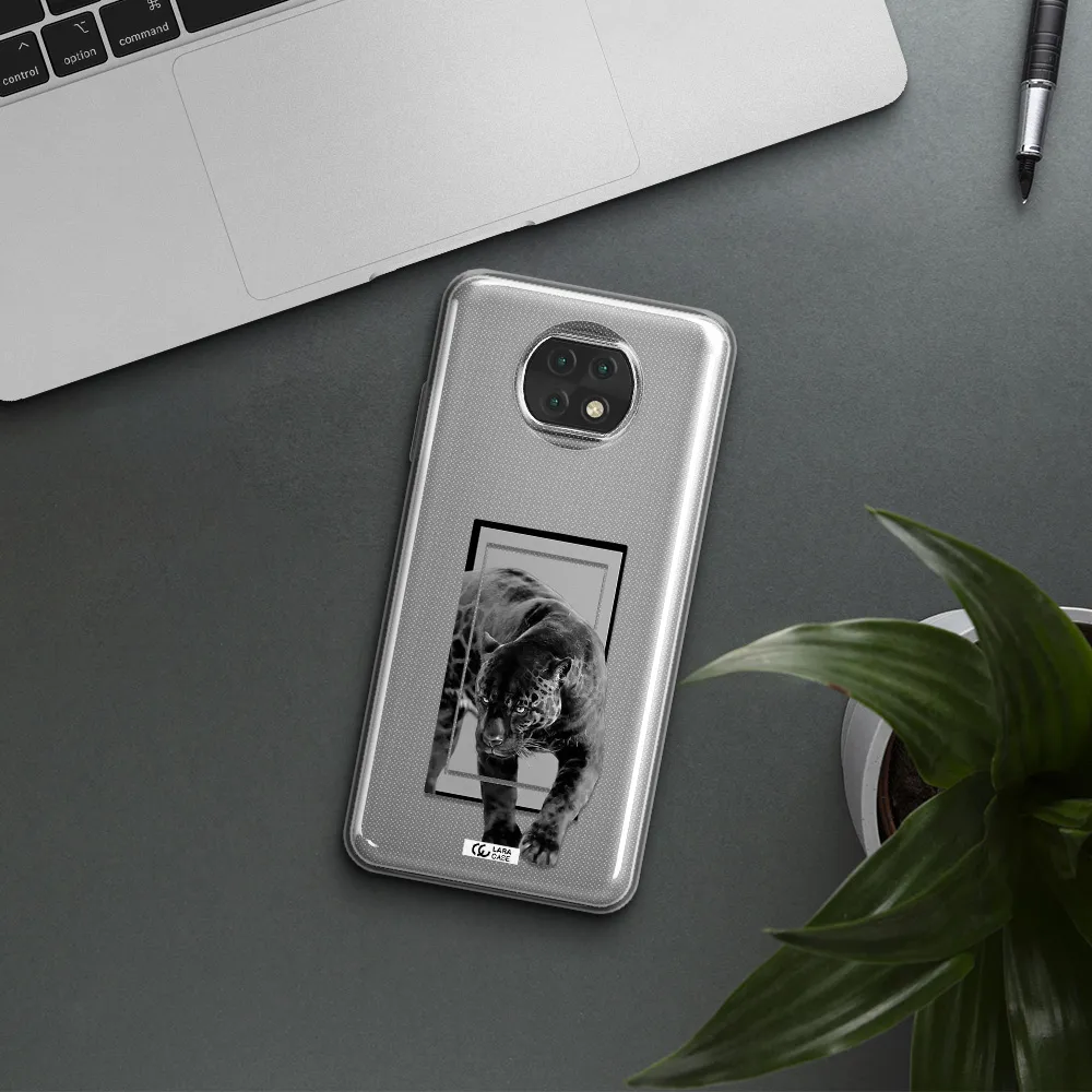 A Black Tiger With Spots On Its Face Xiaomi Redmi Note 9T Clear Tpu Case