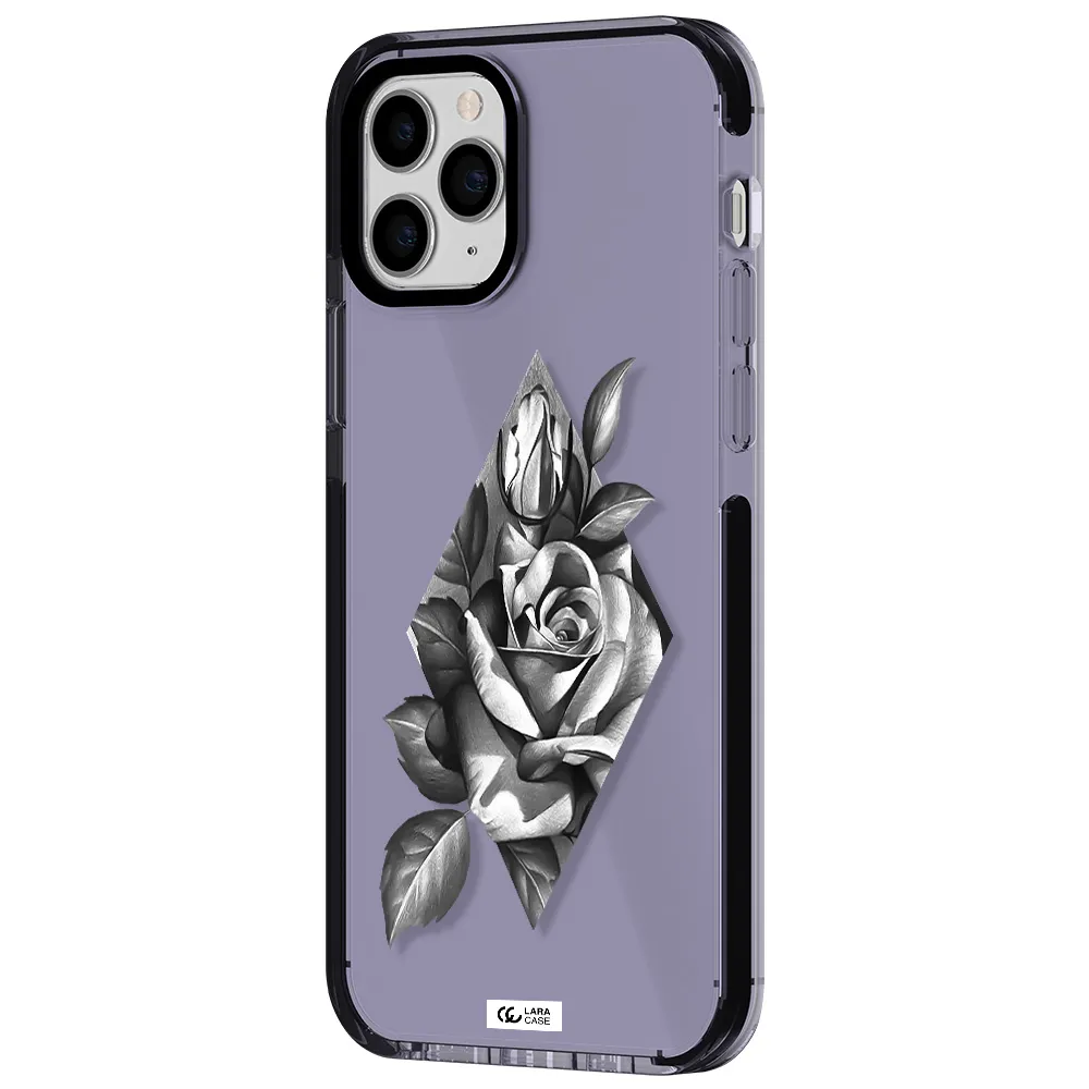 a drawing of a rose Apple iPhone 11 pro impact Lilac Case