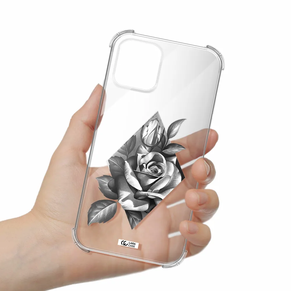 a drawing of a rose Apple iPhone 11 pro max Clear PC Case