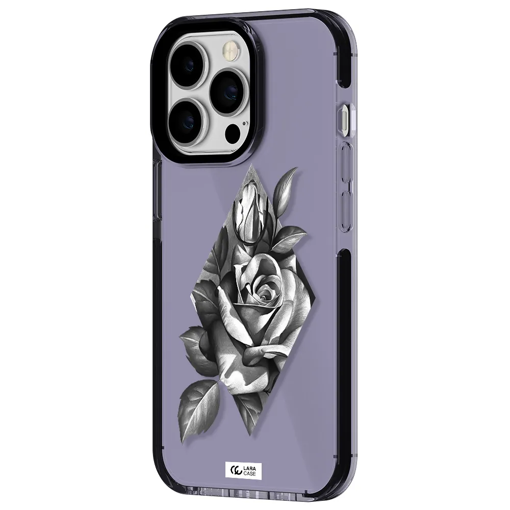 a drawing of a rose Apple iPhone 13 Pro impact Lilac Case