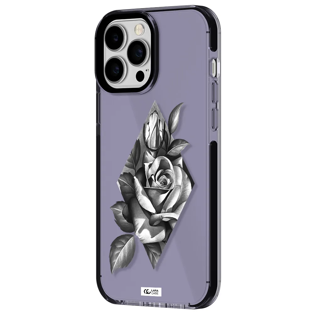 a drawing of a rose Apple iPhone 13 Pro Max impact Lilac Case