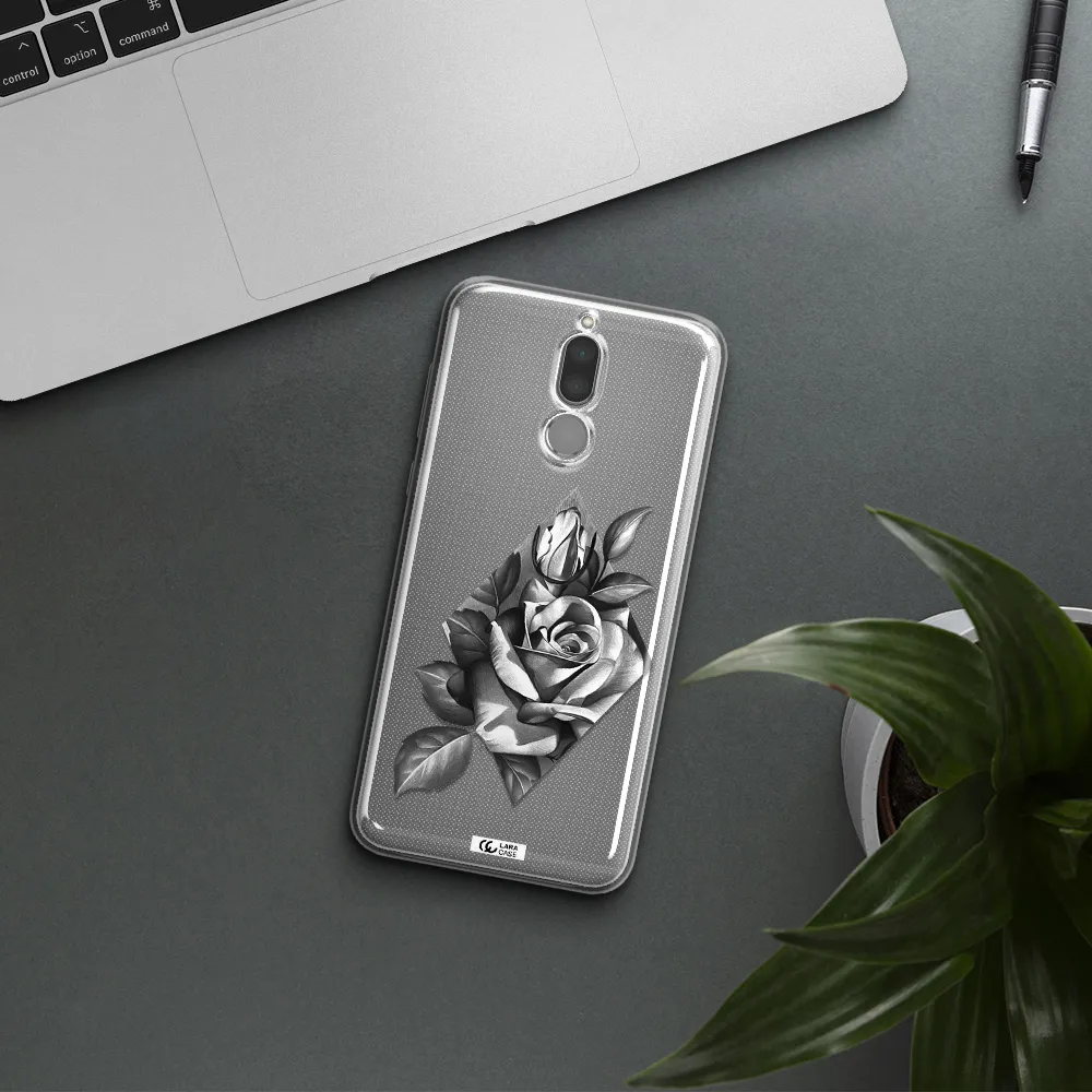 a drawing of a rose Huawei Mate 10 Lite Clear TPU Case