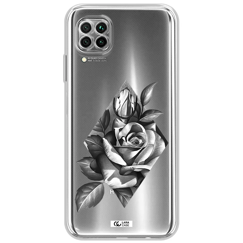 A Drawing Of A Rose Huawei Nova 7I Clear Tpu Case
