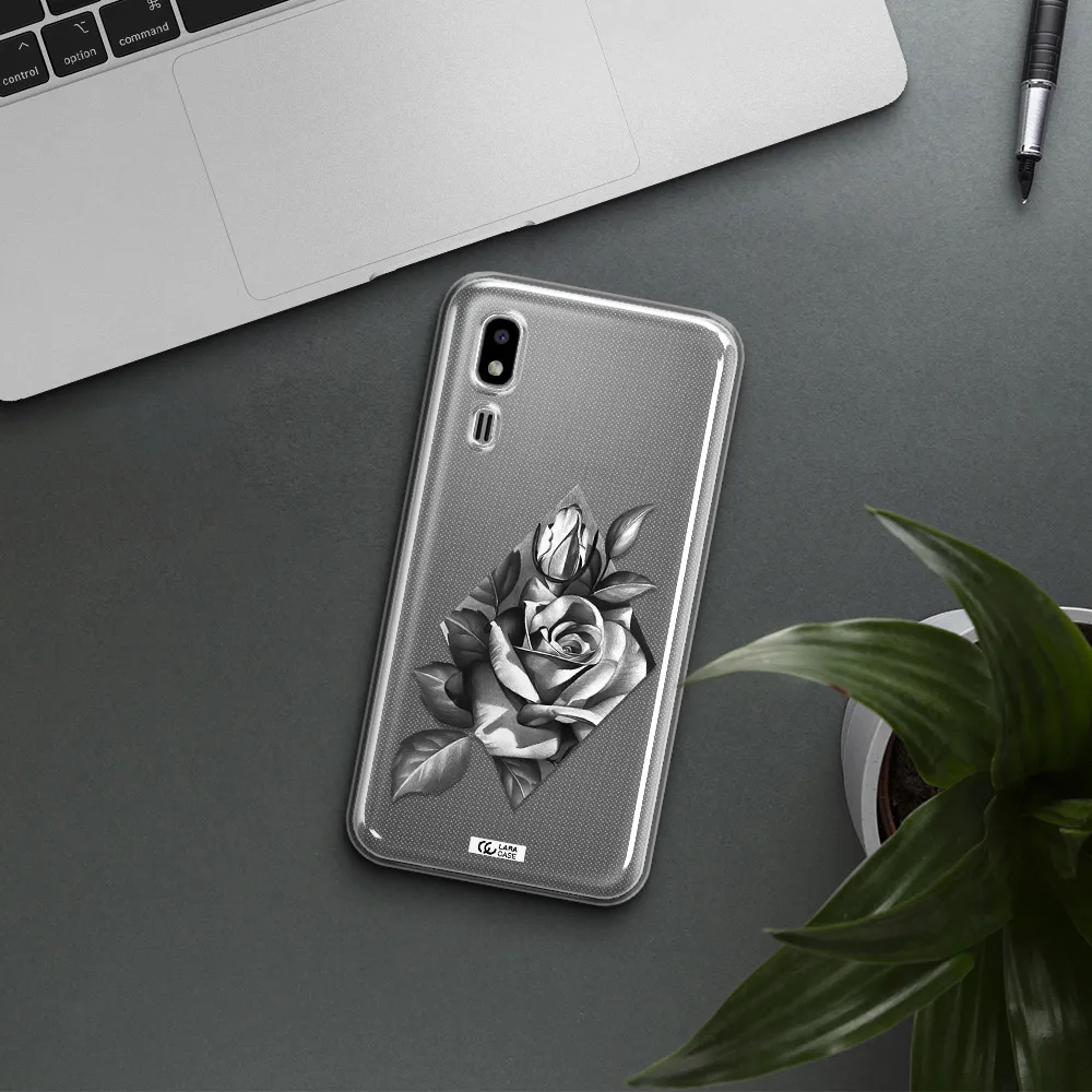 a drawing of a rose Samsung A2 Core Clear TPU Case