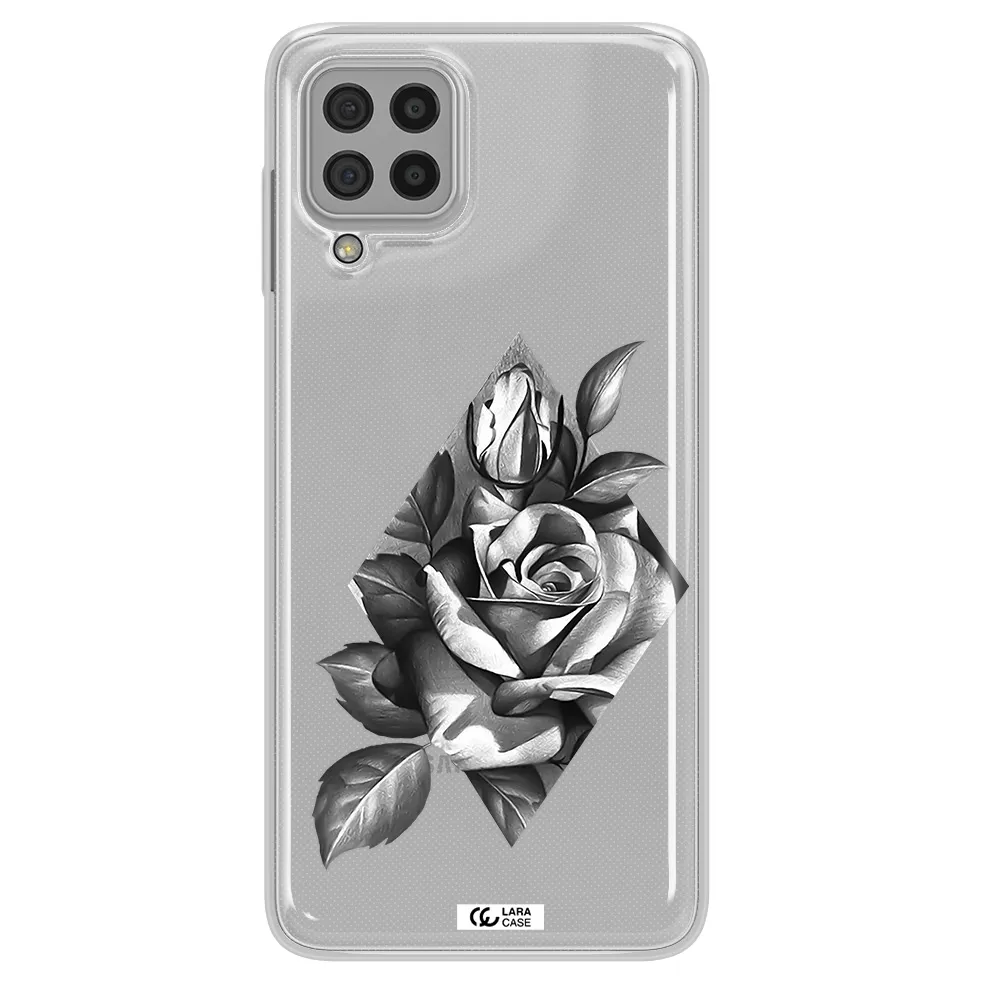 a drawing of a rose Samsung A22 4g Clear TPU Case