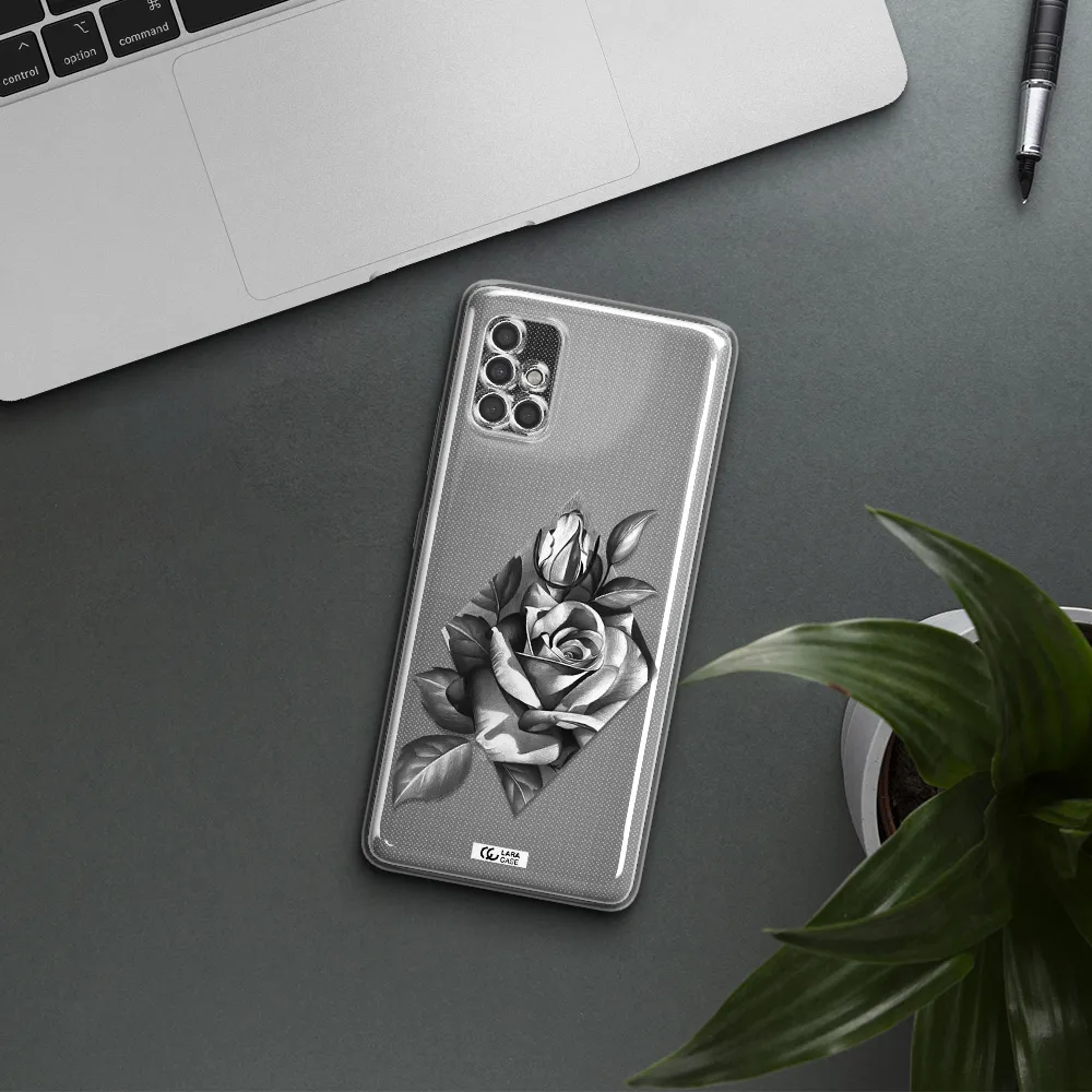 A Drawing Of A Rose Samsung A40S Clear Tpu Case