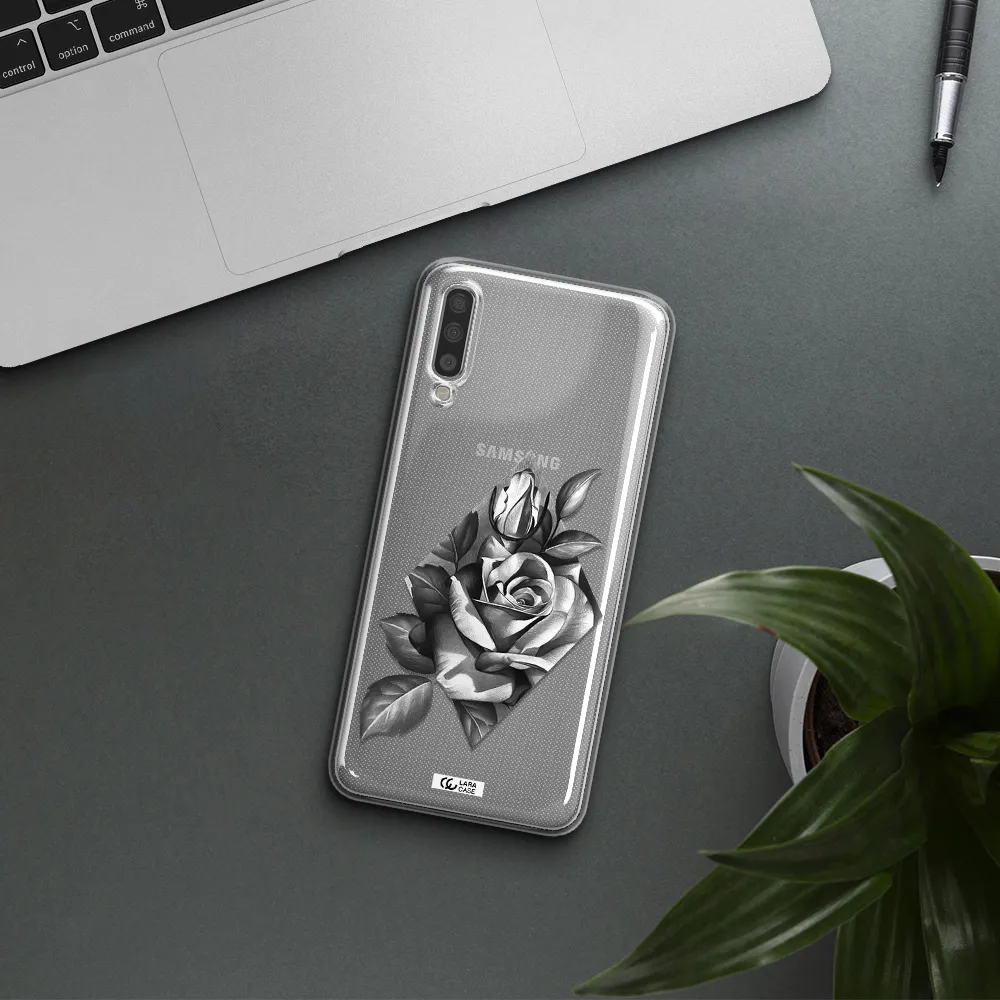 A Drawing Of A Rose Samsung A70S Clear Tpu Case
