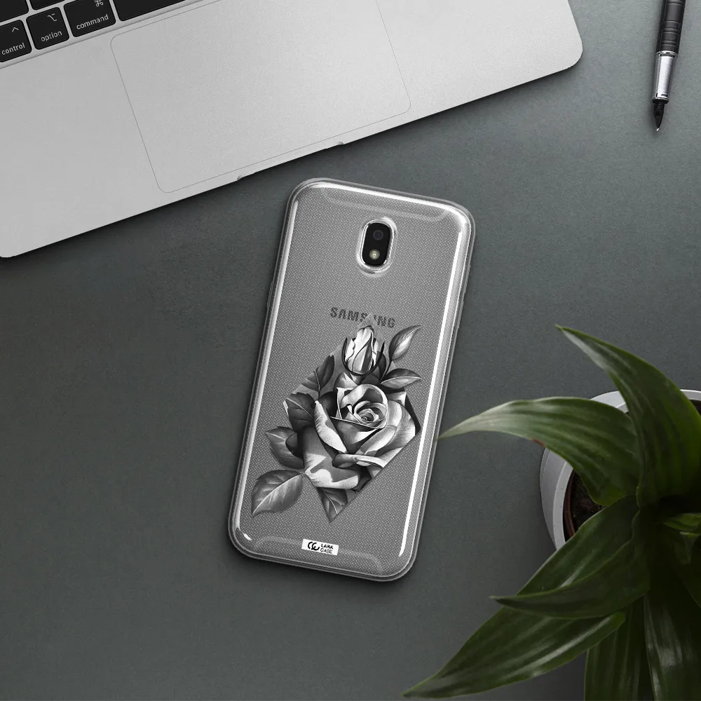 a drawing of a rose Samsung J5 2017 Clear TPU Case