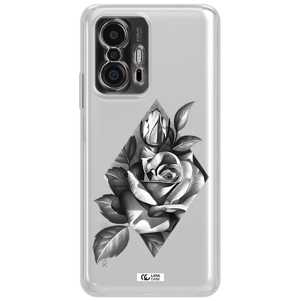 A Drawing Of A Rose Xiaomi 11T Clear Tpu Case