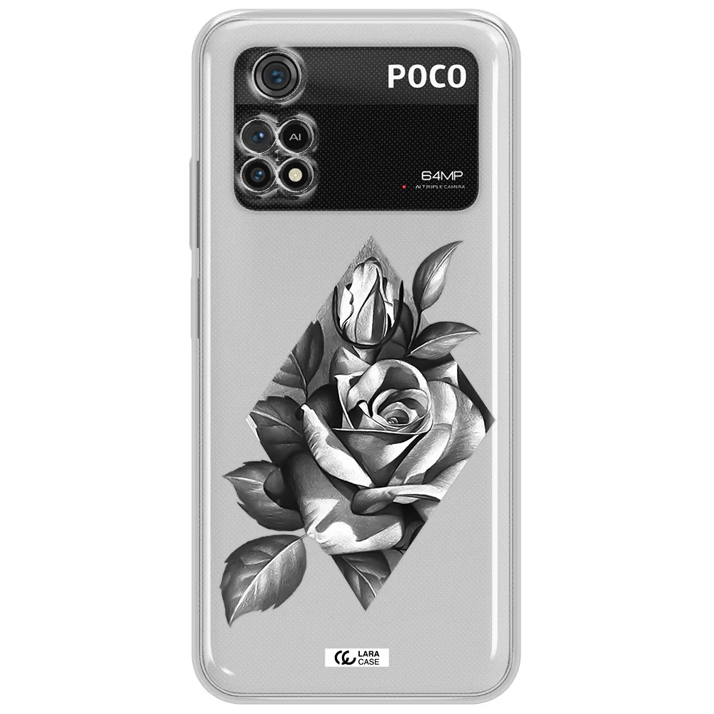 A Drawing Of A Rose Xiaomi Poco M4 Pro 4G Clear Tpu Case