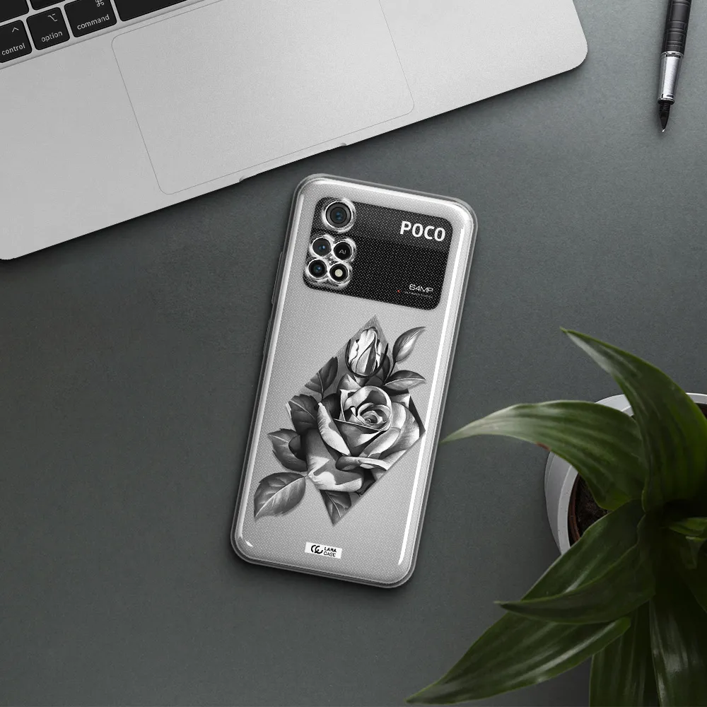 A Drawing Of A Rose Xiaomi Poco M4 Pro 4G Clear Tpu Case