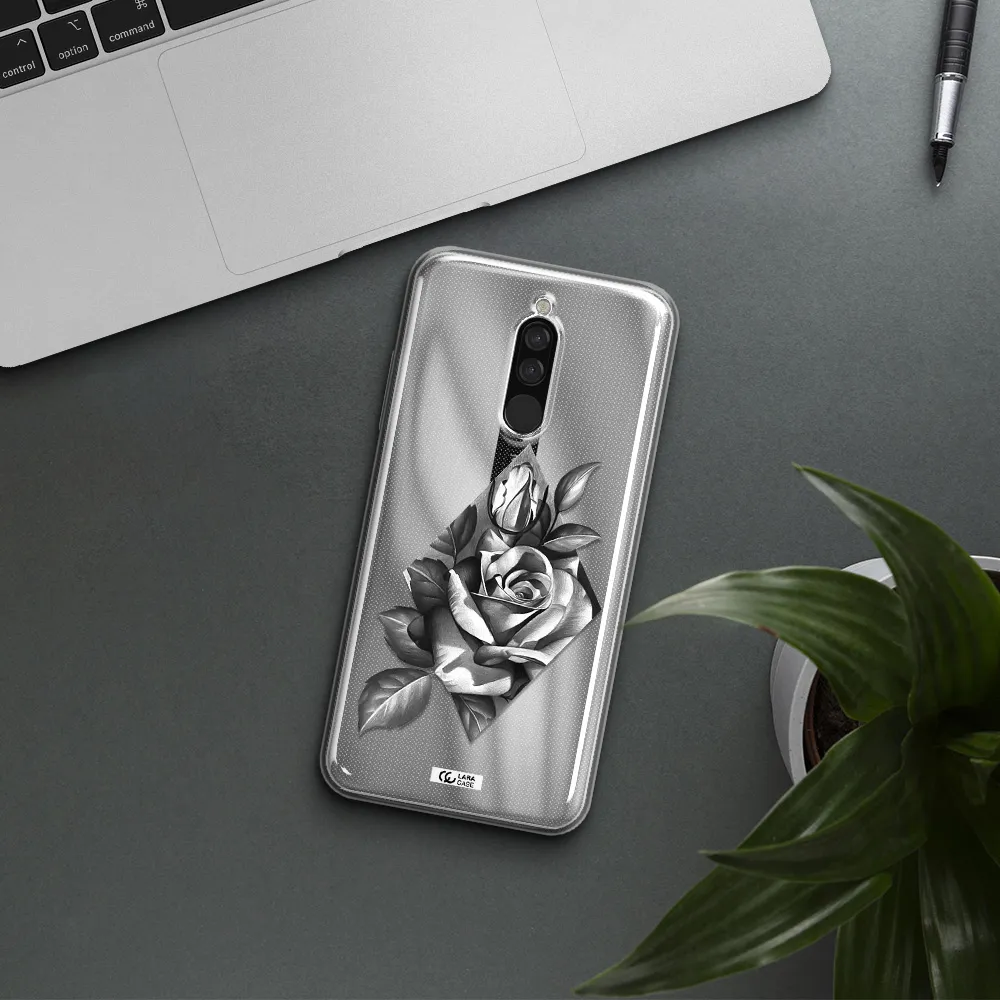 A Drawing Of A Rose Xiaomi Redmi 8 Clear Tpu Case