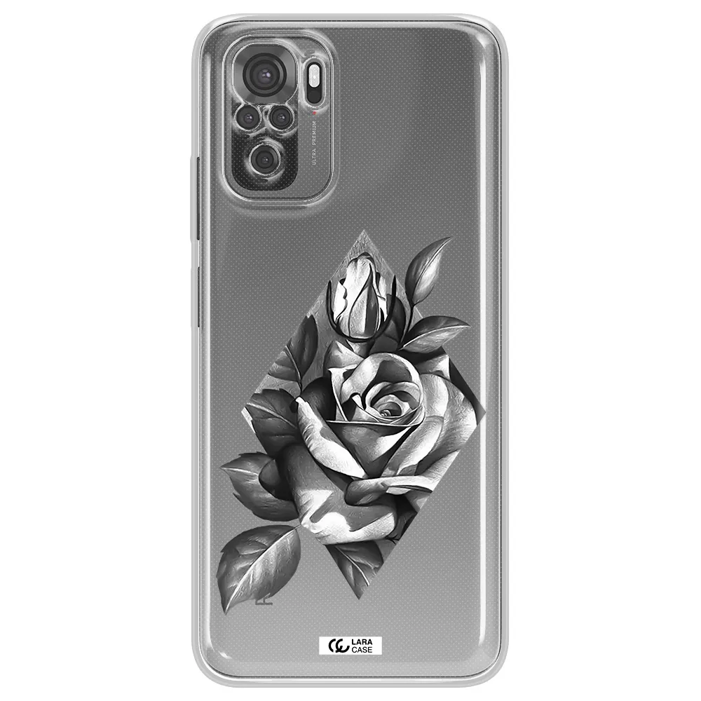 A Drawing Of A Rose Xiaomi Redmi Note 10S Clear Tpu Case
