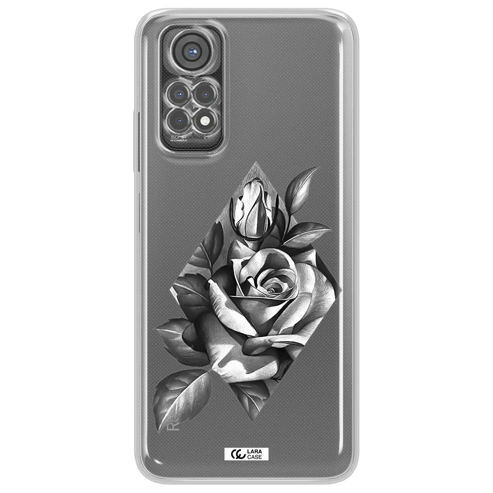 A Drawing Of A Rose Xiaomi Redmi Note 11S Clear Tpu Case