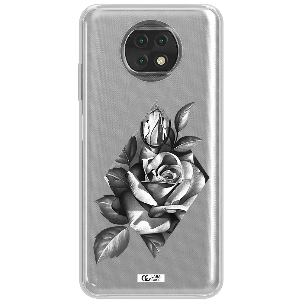 A Drawing Of A Rose Xiaomi Redmi Note 9T Clear Tpu Case