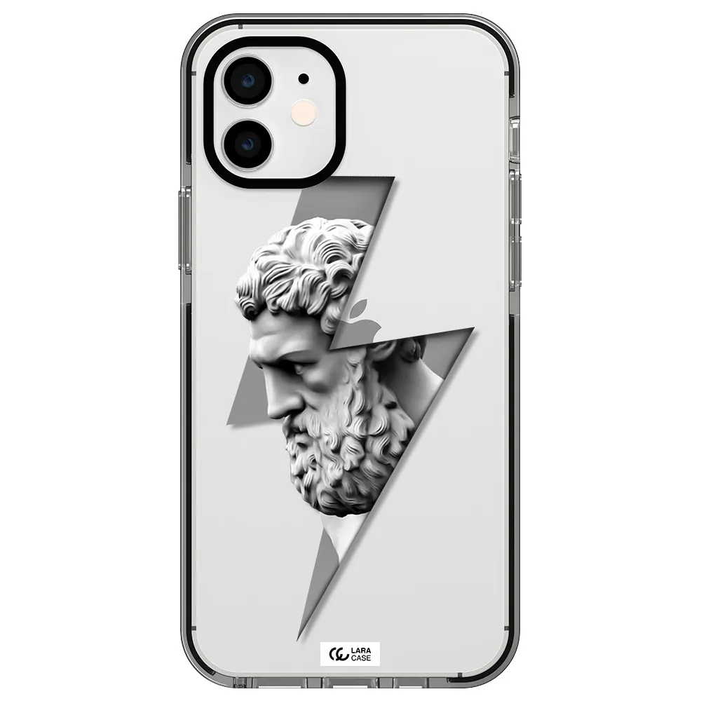 a statue of a man with a beard Apple iPhone 11 impact black border Case