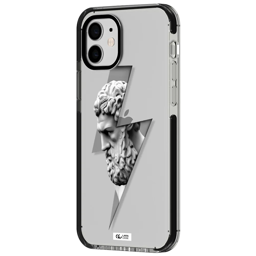a statue of a man with a beard Apple iPhone 11 impact black border Case