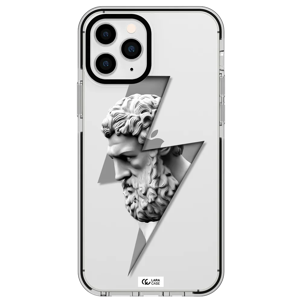 a statue of a man with a beard Apple iPhone 11 pro impact black border Case