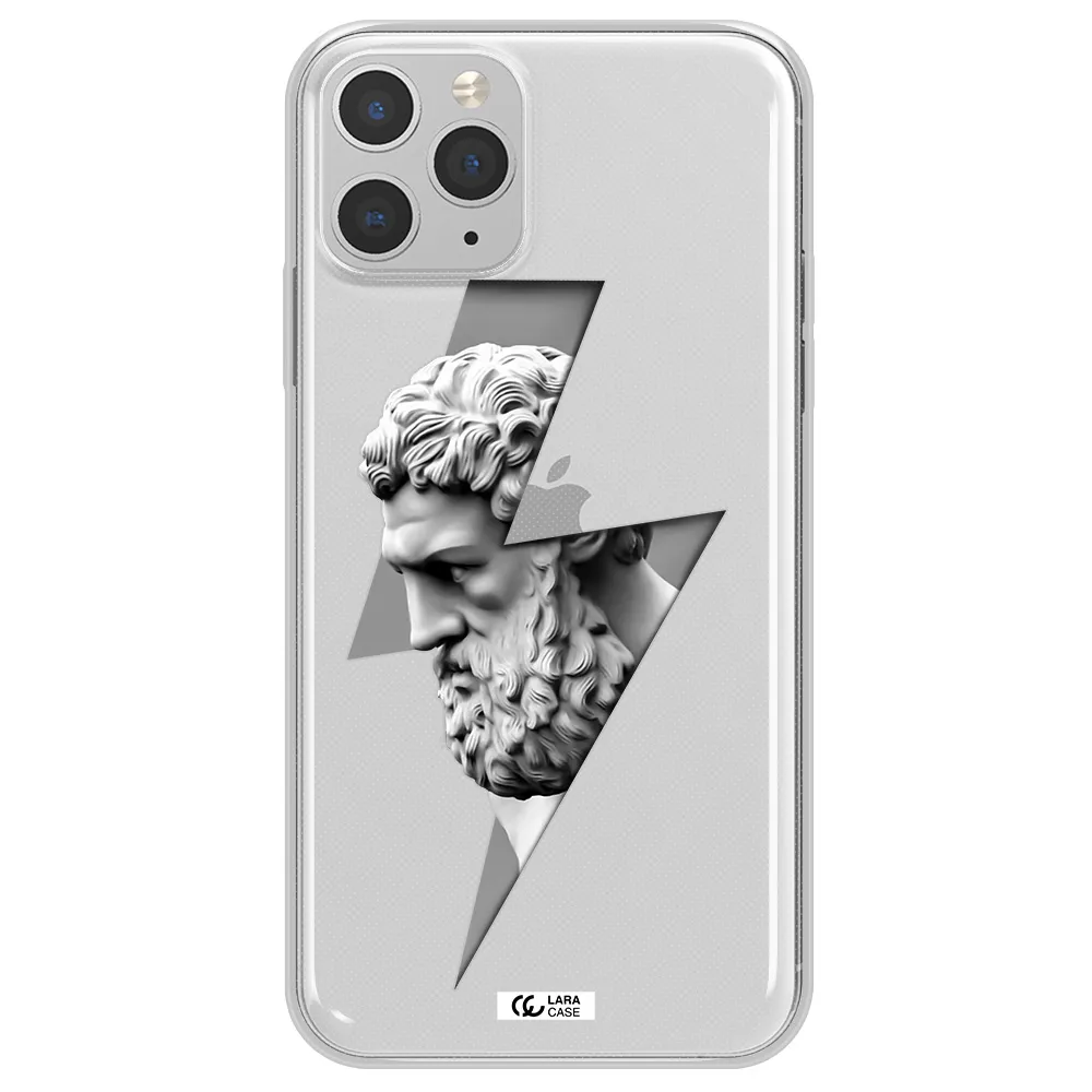 a statue of a man with a beard Apple iPhone 11 pro max Clear TPU Case