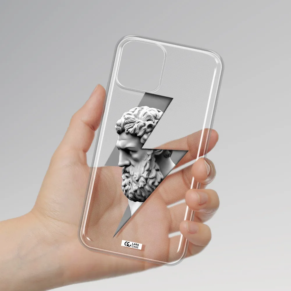 a statue of a man with a beard Apple iPhone 11 pro max Clear TPU Case