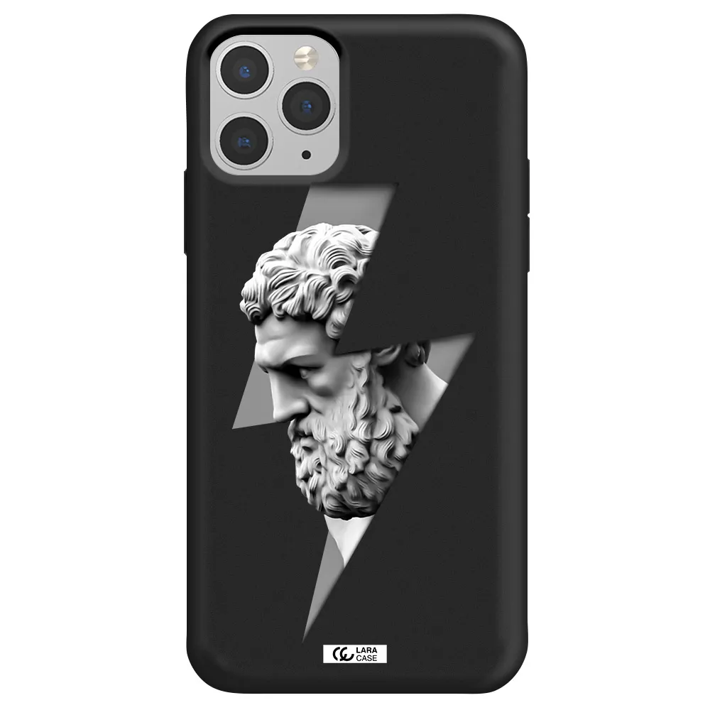 a statue of a man with a beard Apple iPhone 11 pro max Silicone black Case