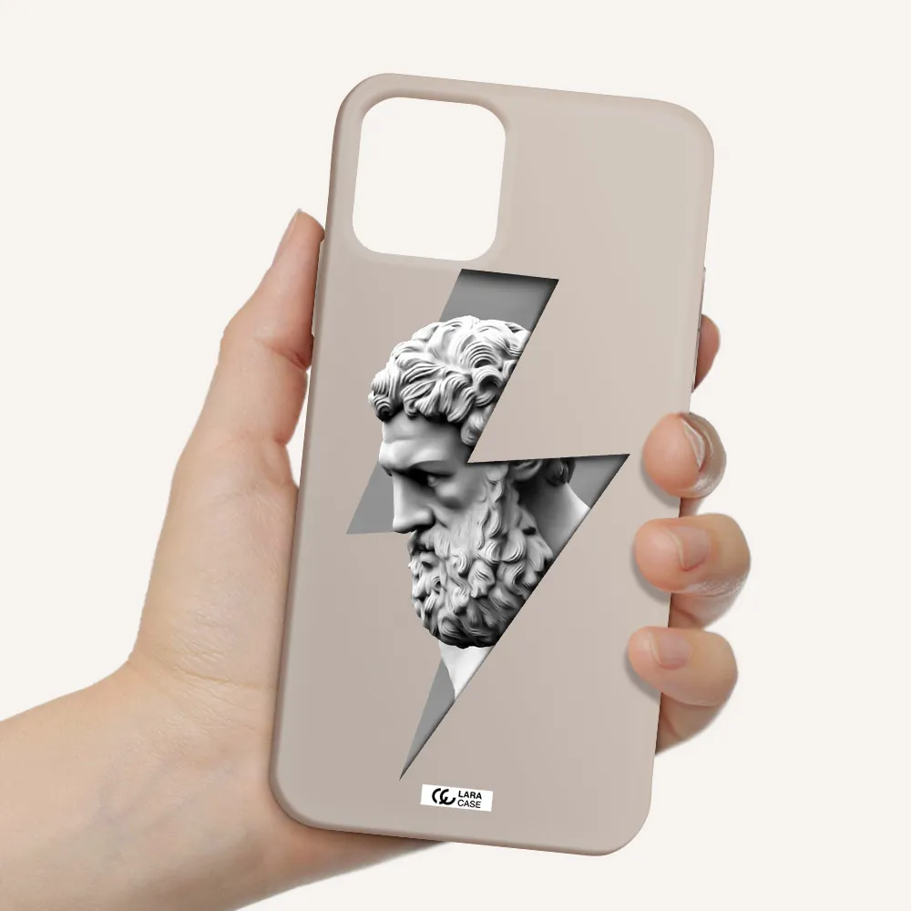 a statue of a man with a beard Apple iPhone 11 pro max Silicone Stone Case