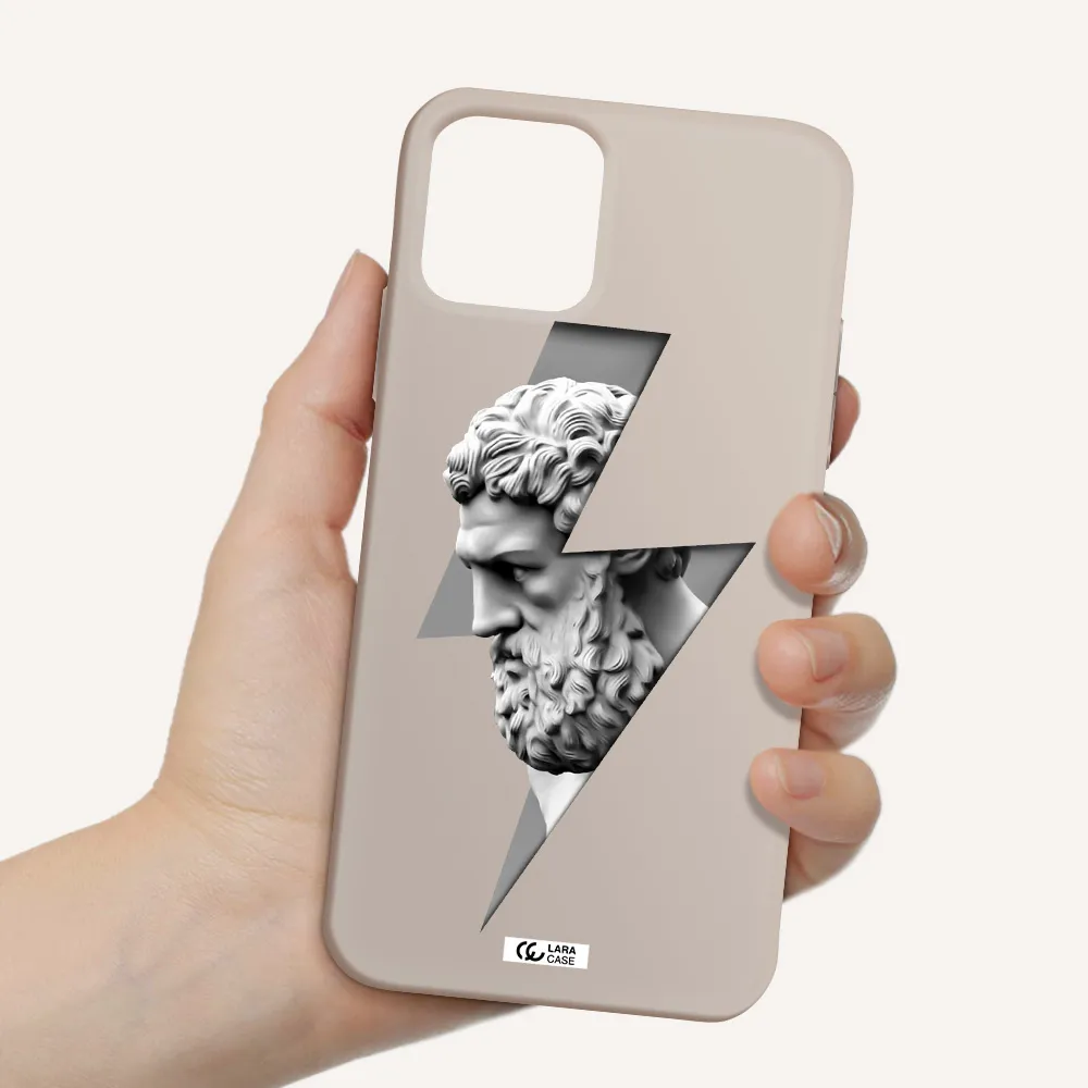 a statue of a man with a beard Apple iPhone 11 pro Silicone Stone Case