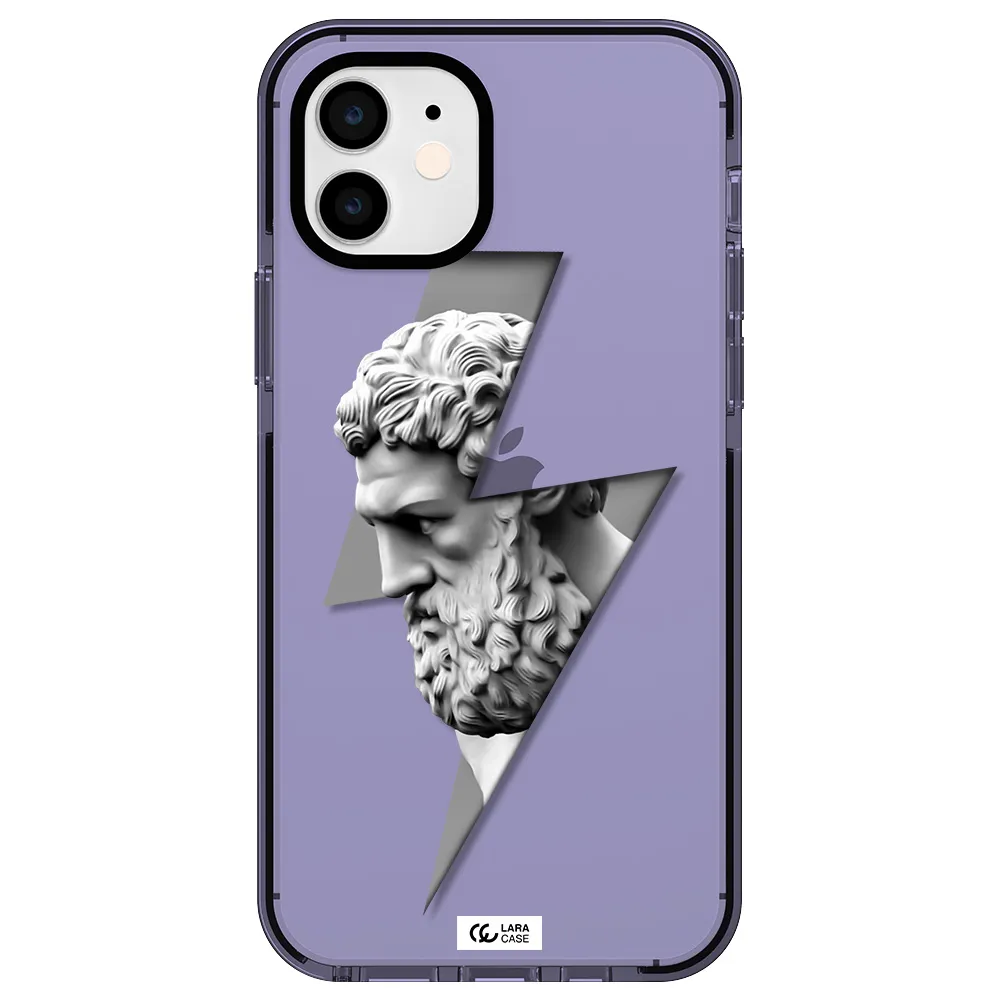 a statue of a man with a beard Apple iPhone 12 impact Lilac Case
