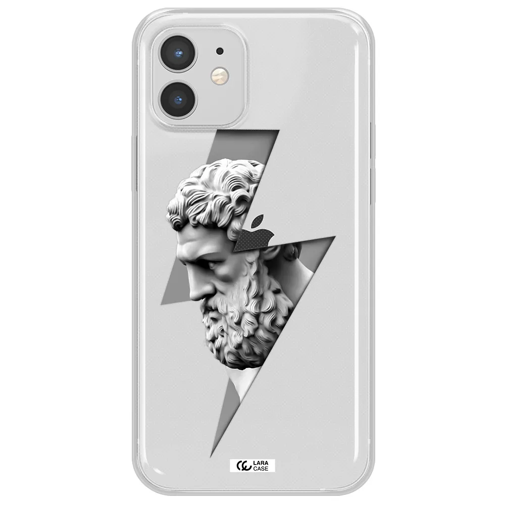 a statue of a man with a beard Apple iPhone 12 mini Clear TPU Case
