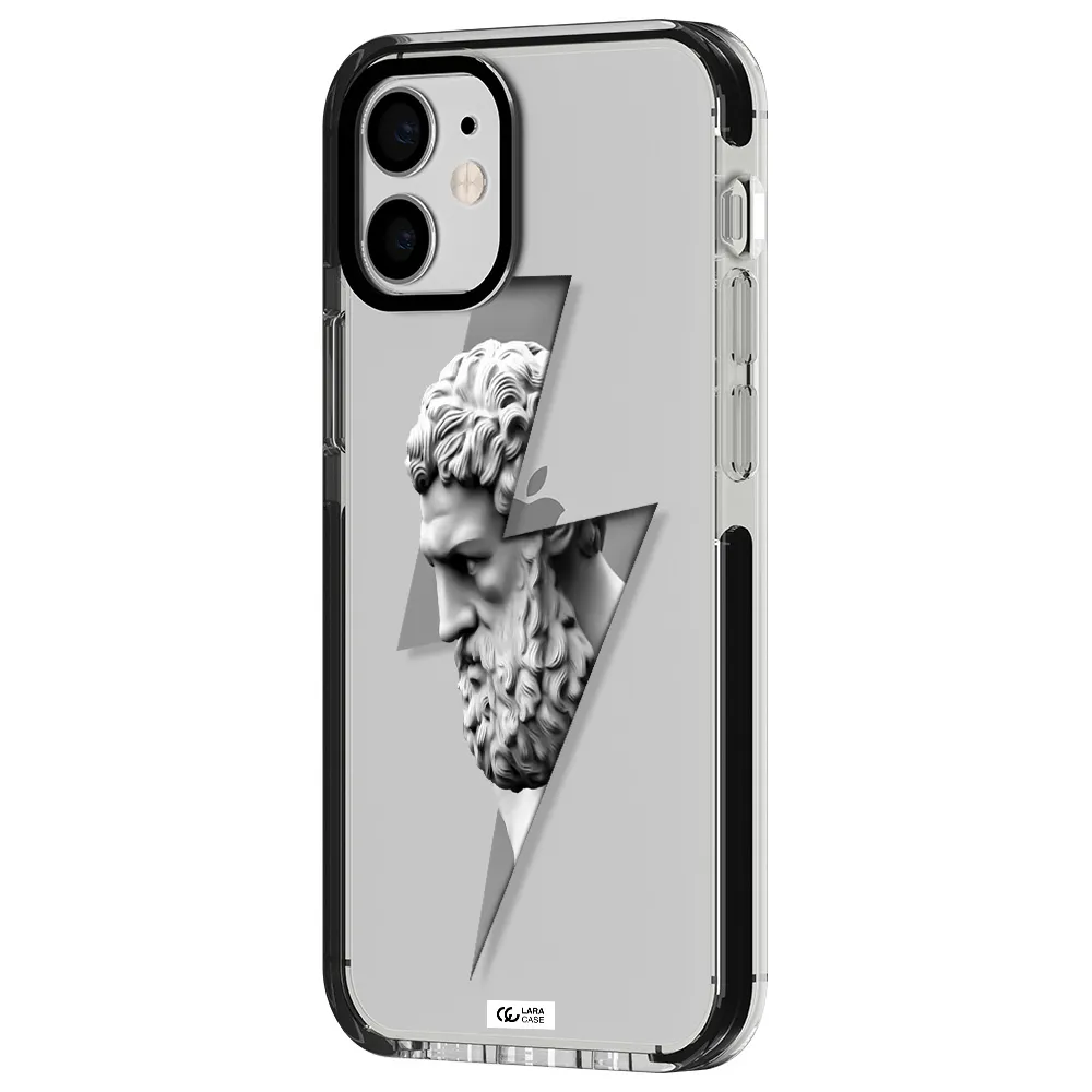 a statue of a man with a beard Apple iPhone 12 mini impact black border Case