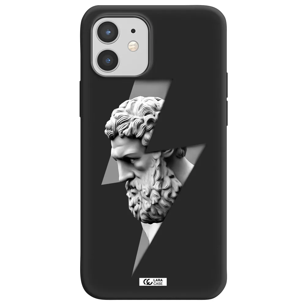 a statue of a man with a beard Apple iPhone 12 mini Silicone black Case
