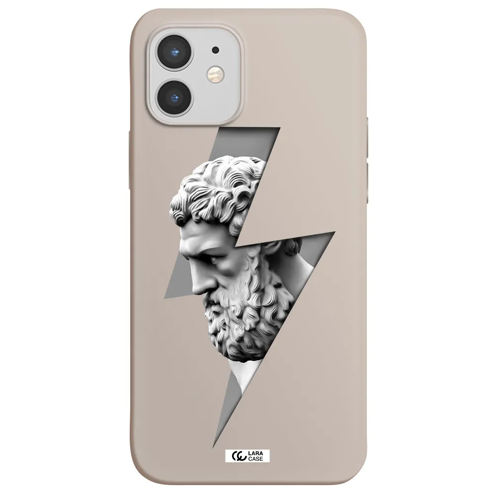a statue of a man with a beard Apple iPhone 12 mini Silicone Stone Case