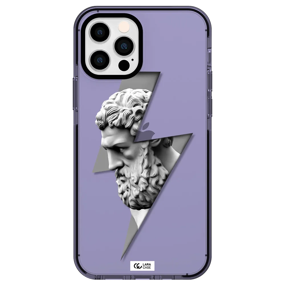 a statue of a man with a beard Apple iPhone 12 pro impact Lilac Case