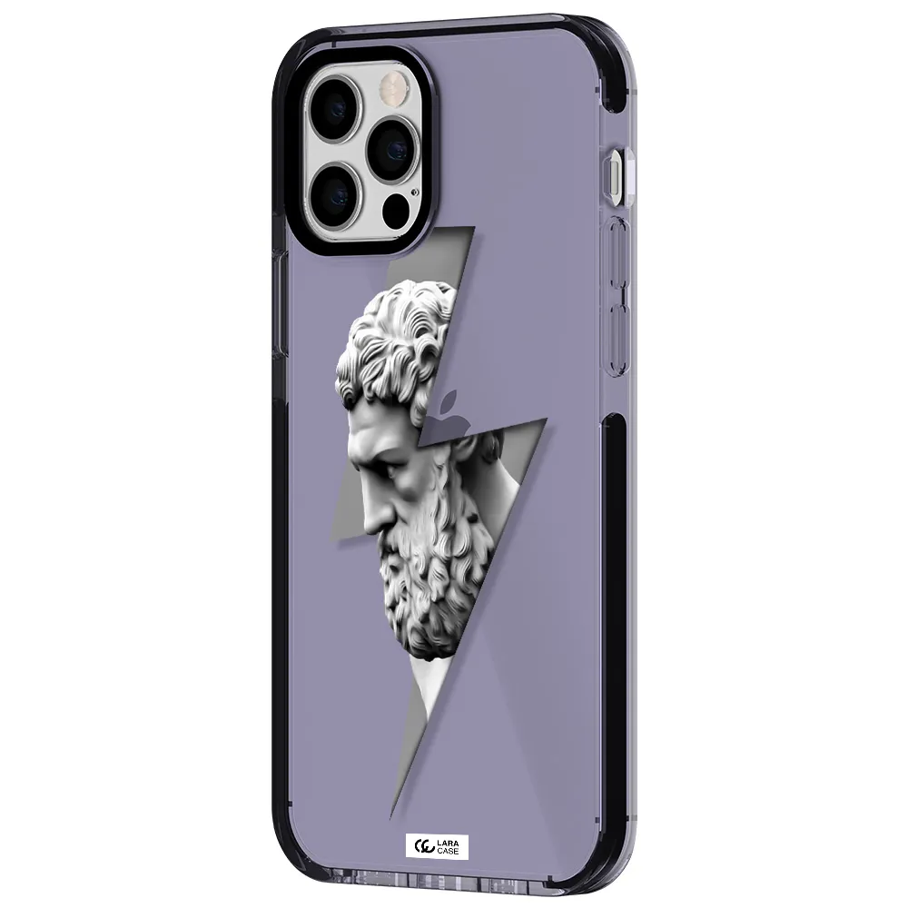 a statue of a man with a beard Apple iPhone 12 pro impact Lilac Case