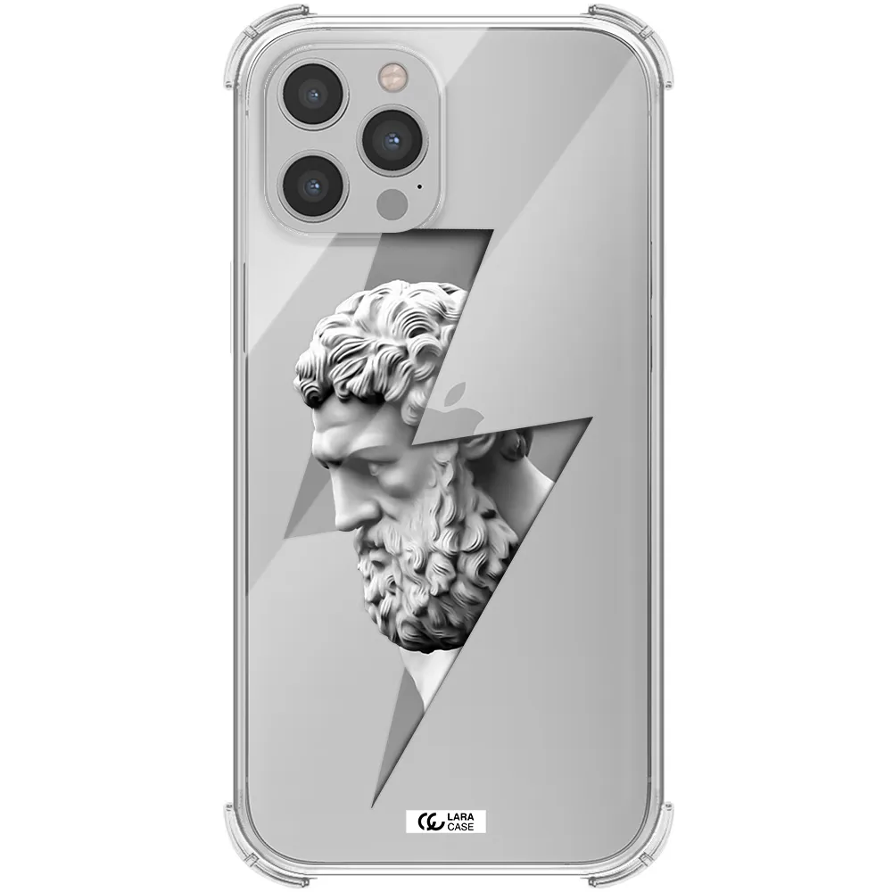a statue of a man with a beard Apple iPhone 12 pro max Clear PC Case