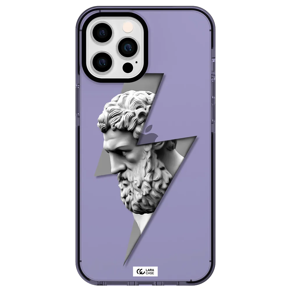 a statue of a man with a beard Apple iPhone 12 pro max impact Lilac Case