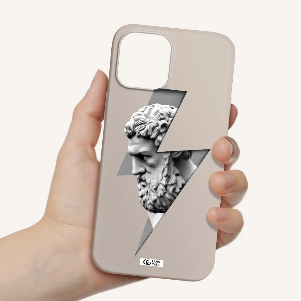 a statue of a man with a beard Apple iPhone 12 pro max Silicone Stone Case