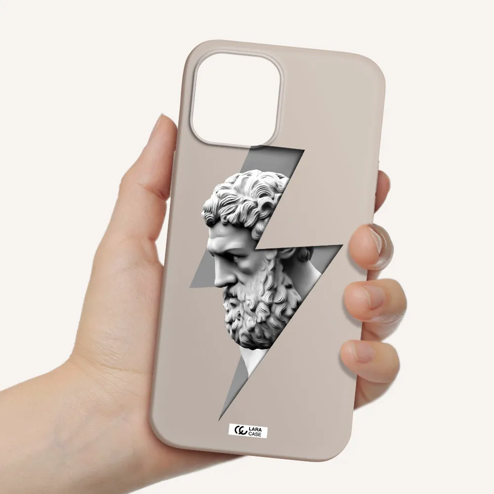 a statue of a man with a beard Apple iPhone 12 pro Silicone Stone Case