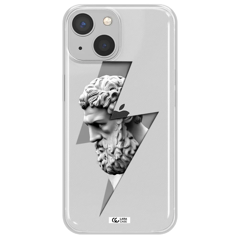 a statue of a man with a beard Apple iPhone 13 Clear TPU Case
