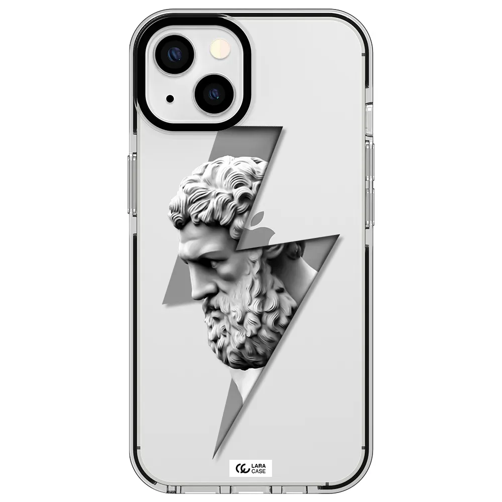 a statue of a man with a beard Apple iPhone 13 impact black border Case