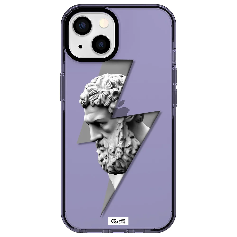 a statue of a man with a beard Apple iPhone 13 impact Lilac Case