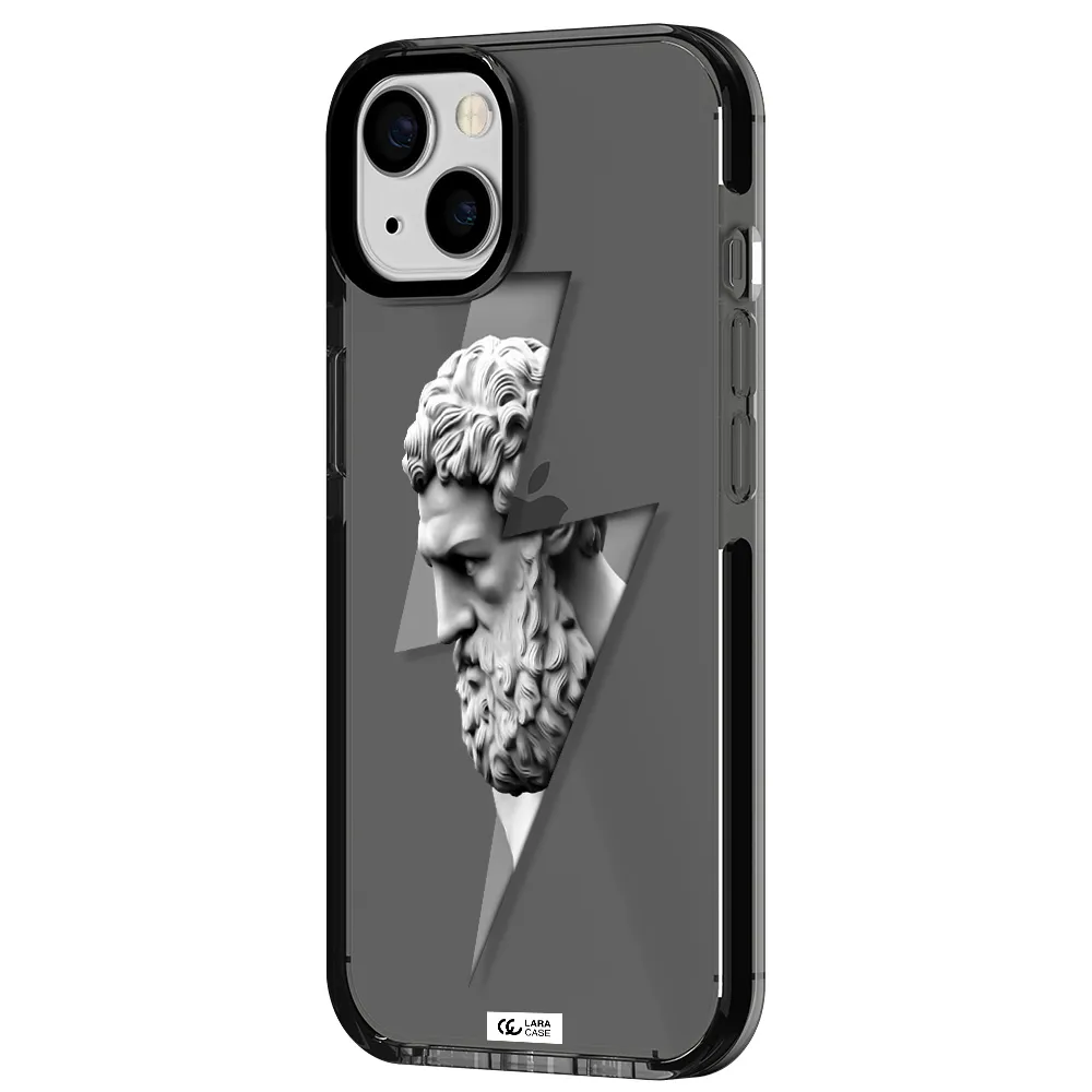 a statue of a man with a beard Apple iPhone 13 impact Smoke Black Case