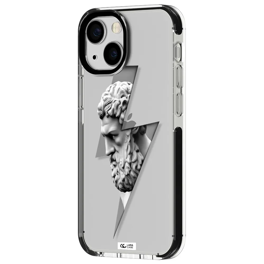 a statue of a man with a beard Apple iPhone 13 mini impact black border Case