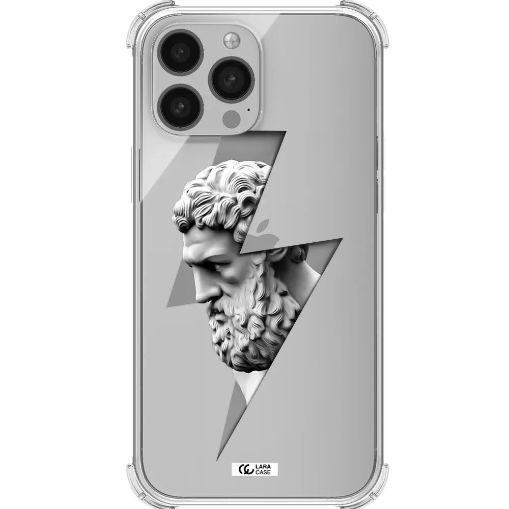 a statue of a man with a beard Apple iPhone 13 Pro Clear PC Case