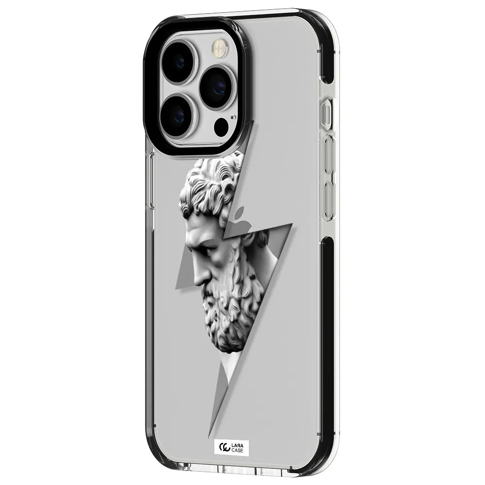 a statue of a man with a beard Apple iPhone 13 Pro impact black border Case