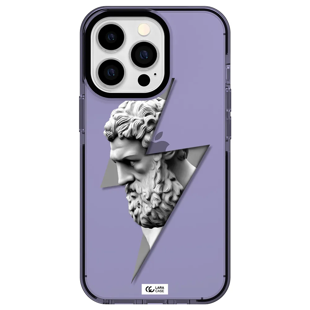 a statue of a man with a beard Apple iPhone 13 Pro impact Lilac Case