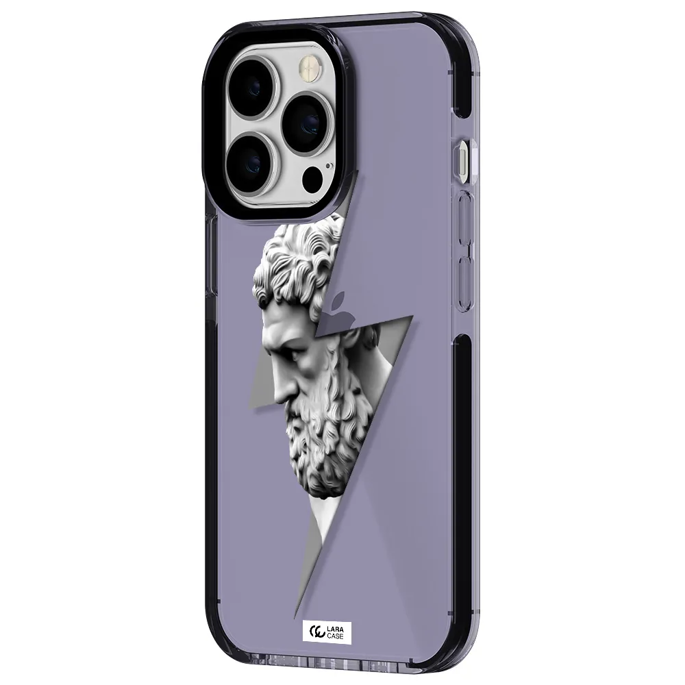 a statue of a man with a beard Apple iPhone 13 Pro impact Lilac Case